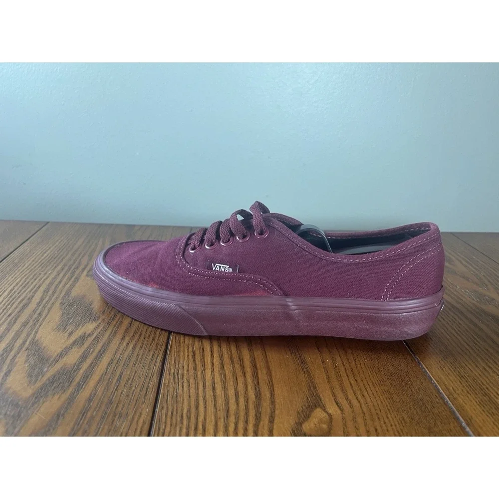 Vans Unisex Men's 6.5 Women's 8 Maroon Authentic Low Top Red Skate Shoe